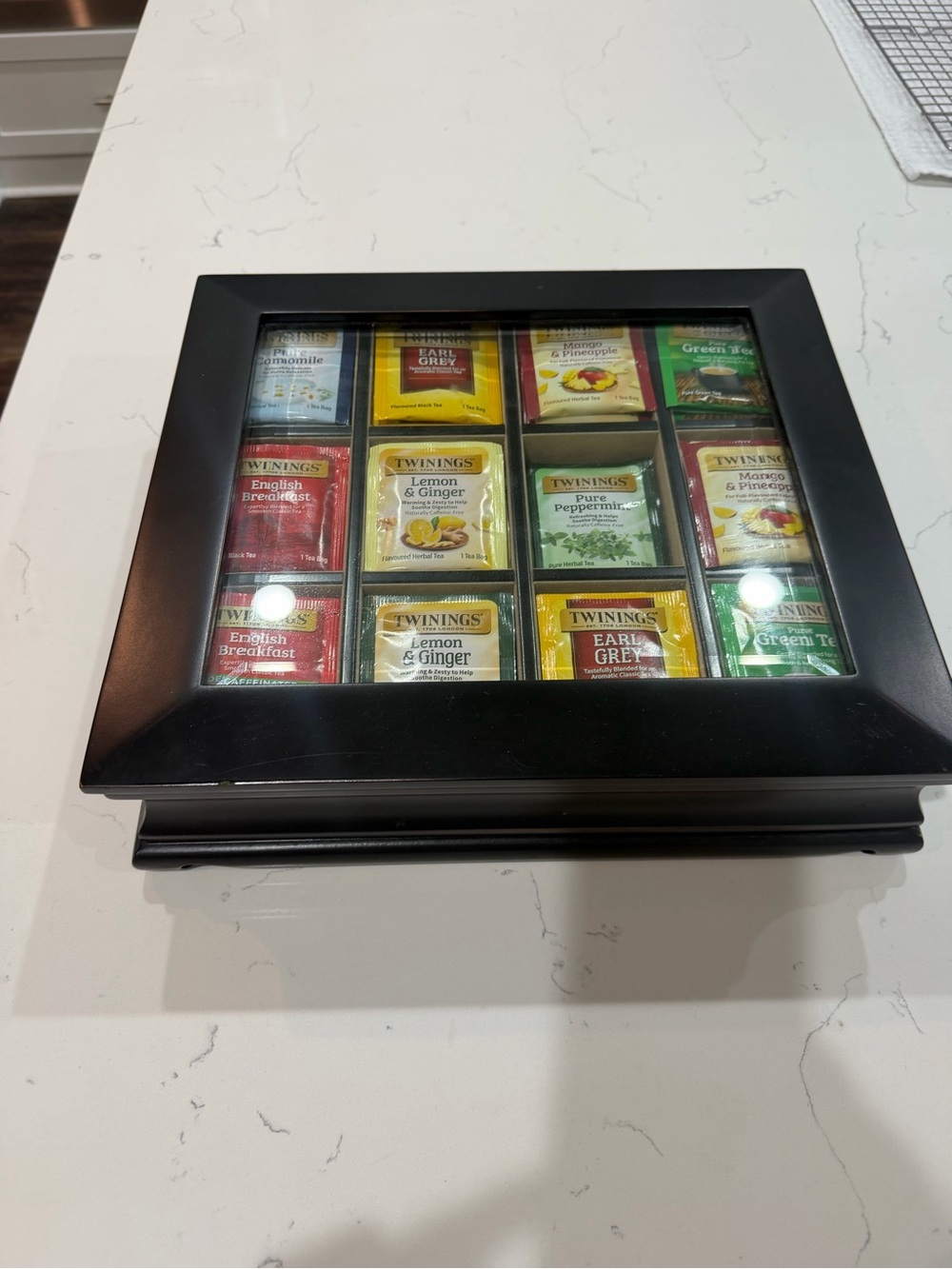 Bombay Vintage Tea Box Wooden Heavy sturdy 12 compartment